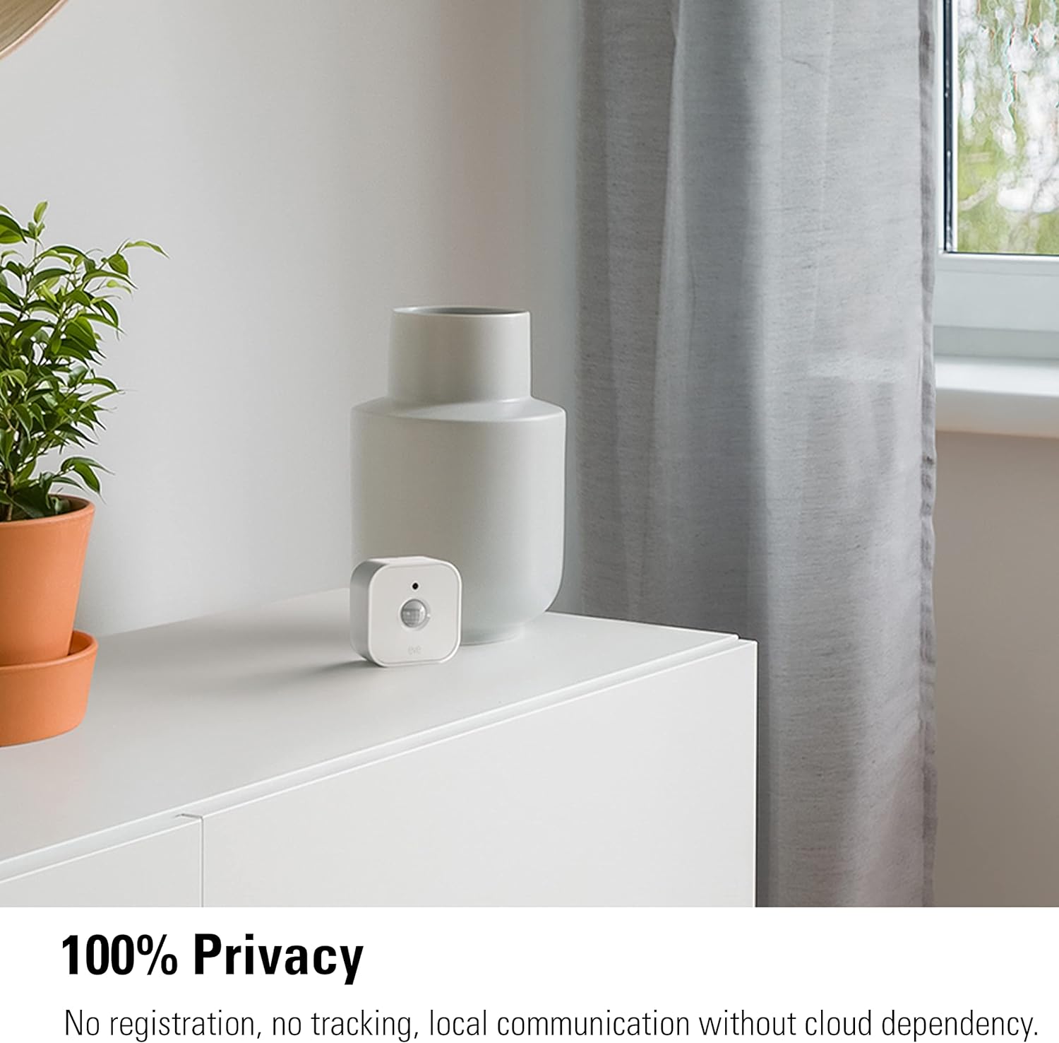 Eve Motion (Matter) – Smart Motion Sensor with Light Sensor, IPX3, Smart Control of Devices, Matter Thread, Works with Apple Home, Alexa, Google Home, SmartThings, Requires Thread Border Router