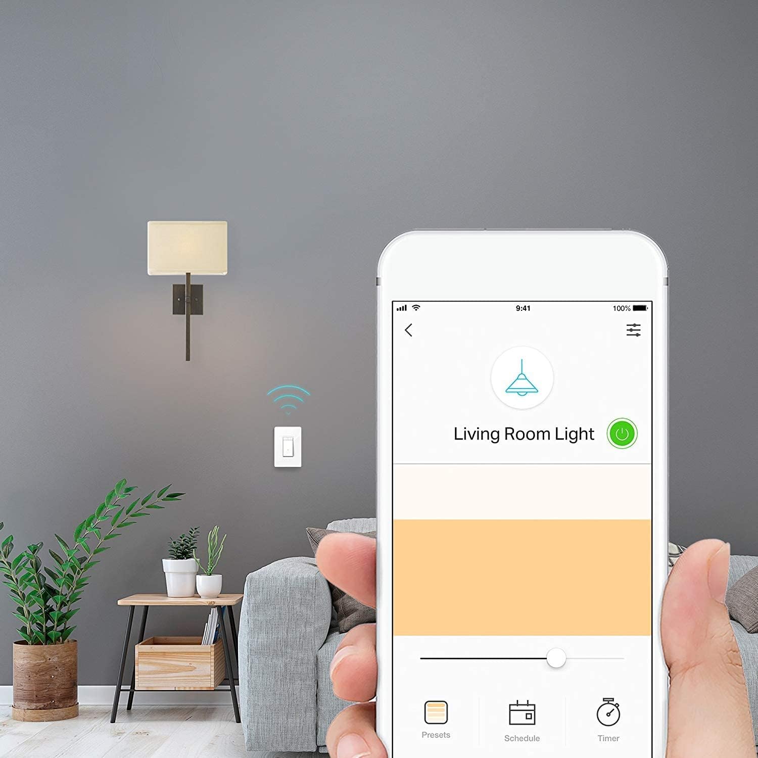 Kasa Smart Motion-Activated WiFi Dimmer Switch by TP-Link (KS220M) - Smart Motion Detection, WiFi Light Switch Works with Alexa and Google Assistant, No Hub Required, White