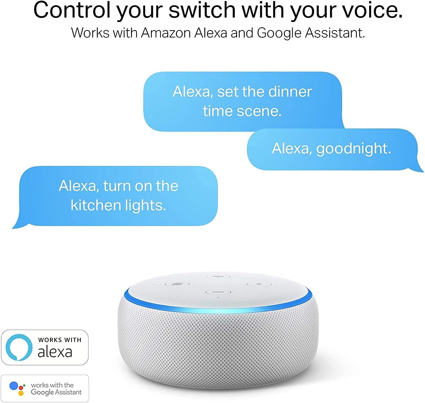 Kasa Smart Motion-Activated WiFi Dimmer Switch by TP-Link (KS220M) - Smart Motion Detection, WiFi Light Switch Works with Alexa and Google Assistant, No Hub Required, White