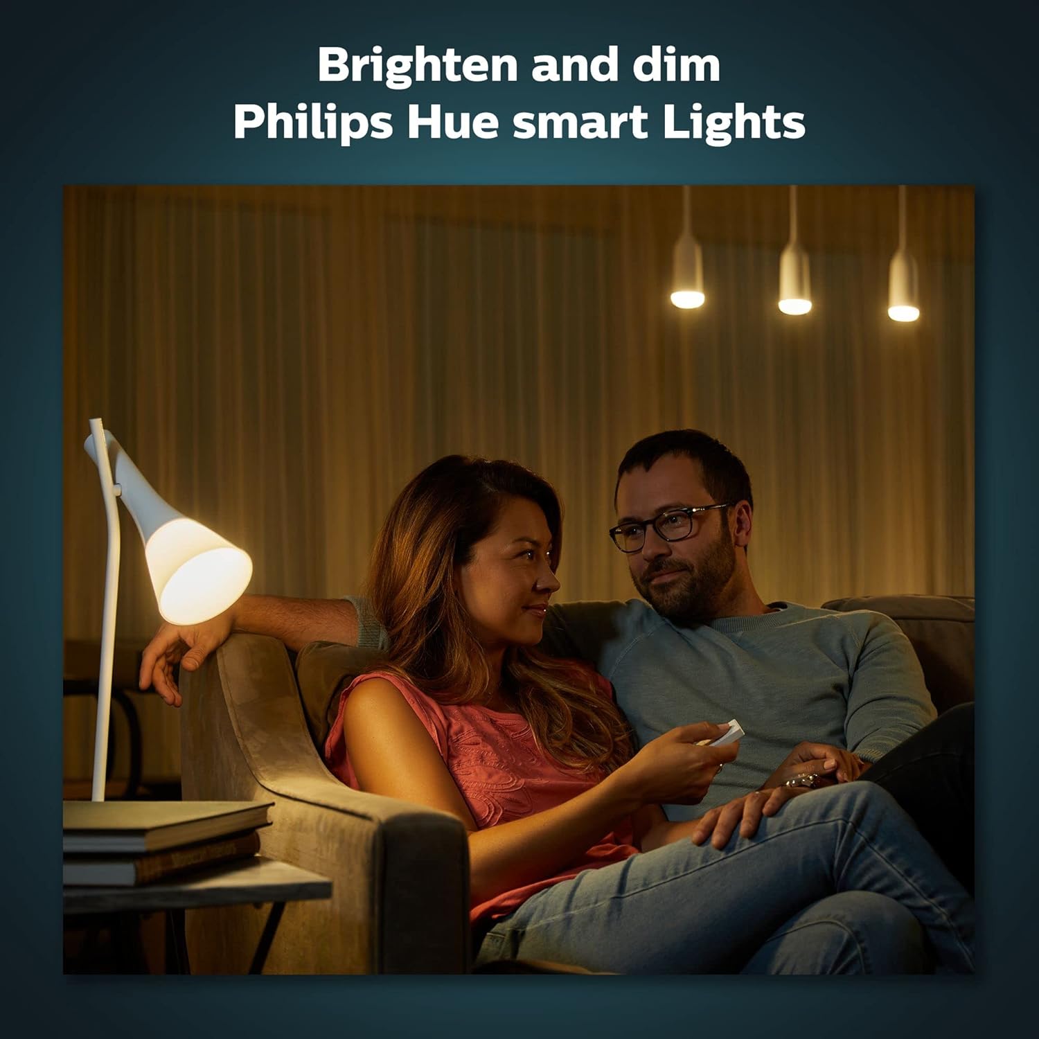 Philips Hue Dimmer Switch for Smart Lights (Requires Hue Hub) Installation-Free, Smart Home, Smart Lighting, Exclusively for Philips Hue Smart Bulbs, White