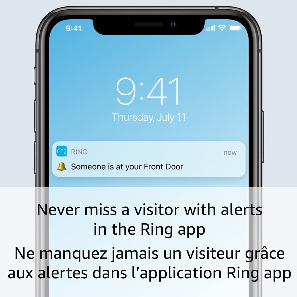 Ring Video Doorbell Pro – Upgraded, with added security features and a sleek design (existing doorbell wiring required)