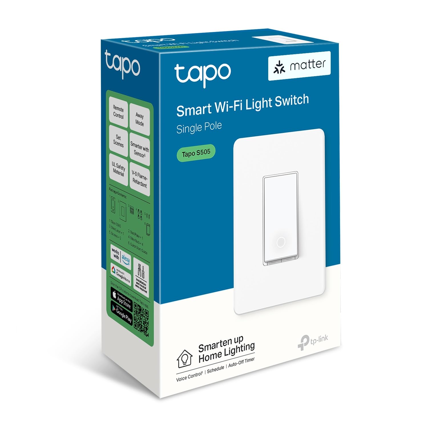 TP-Link‘s 1st Matter Smart Dimmer Switch: Voice Control w/Siri, Alexa  Google Assistant | UL Certified | Timer  Schedule | Easy Guided Install | Neutral Wire Required | Single Pole | Tapo S505D