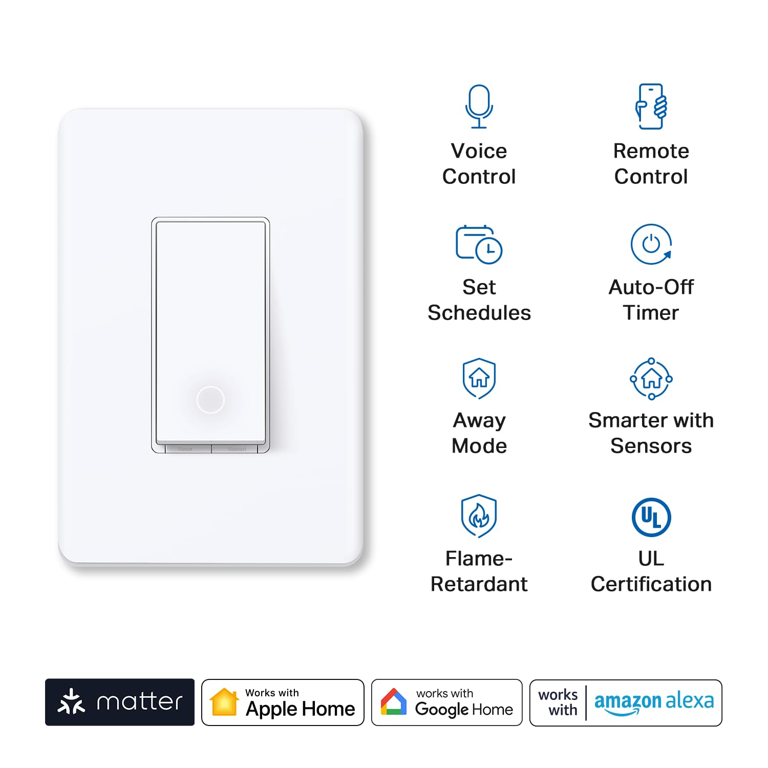 TP-Link‘s 1st Matter Smart Dimmer Switch: Voice Control w/Siri, Alexa  Google Assistant | UL Certified | Timer  Schedule | Easy Guided Install | Neutral Wire Required | Single Pole | Tapo S505D