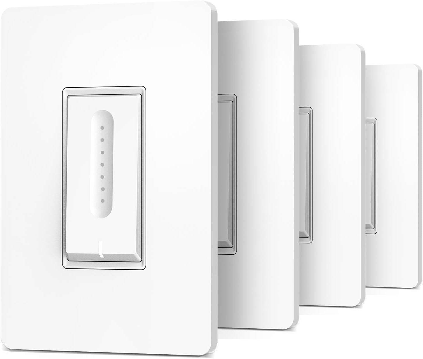 TREATLIFE Smart Dimmer Switch 4 Pack, Smart Light Switch Works with Alexa and Google Home, 2.4GHz WiFi Smart Switch for Dimmable LED/CFL/Incandescent Bulbs, Neutral Wire Required, Single-Pole