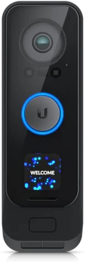 Ubiquiti Networks UVC G4 Dual-Camera Doorbell Pro, WiFi Connected, Integrated Porch Light, Two-Way Audio, Night Mode, IPX4 Weather Resistant, Black, UVC-G4-DOORBELL-PRO-US