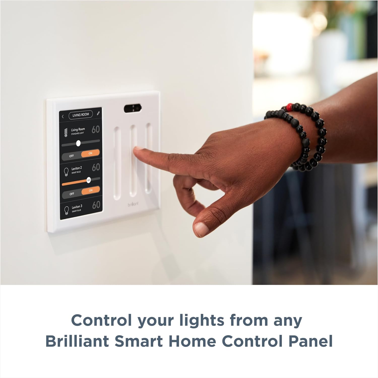 Brilliant Smart Dimmer Switch (White) — Compatible with Alexa, Google Assistant, Hue, LIFX, SmartThings, TP-Link, Wemo and More