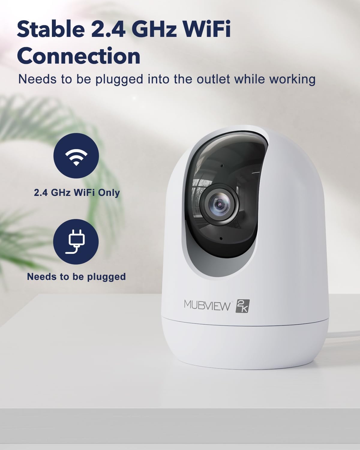 Indoor Security Camera 2K, Pet Camera with Phone App, WiFi Cameras for Home Security Camera for Dog/Baby Monitor/Elder Pan Tilt, 2.4G, 24/7, 2-Way Talk, Human Detection, Motion Tracking, SDCloud