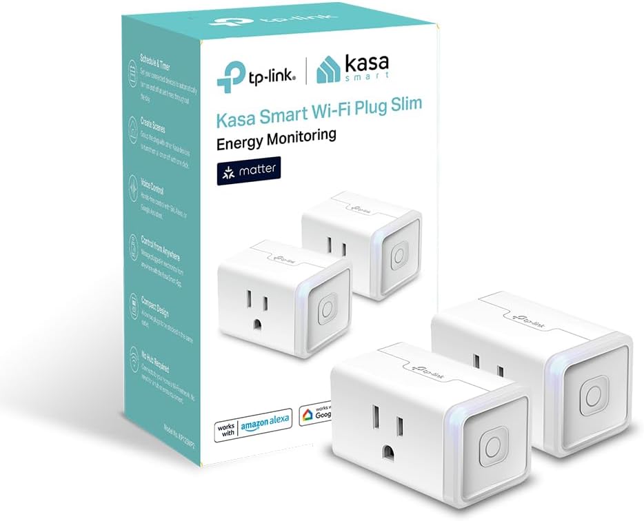Kasa Smart Outdoor Dimmer Plug by TP-Link (KP405) - IP64 Waterproof Plug for Outdoor String Lights, Works with Alexa, Long Wi-Fi Range, 2.4GHz WiFi Required, No Hub Required, ETL Certified Black