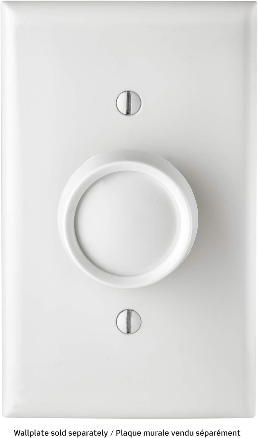 Leviton 2PK-RDL06 Rotary Dimmer Universal Dimmable LED, CFL, Incandescent and Halogen Trimatron Push ON/Push Off (2 Pack)