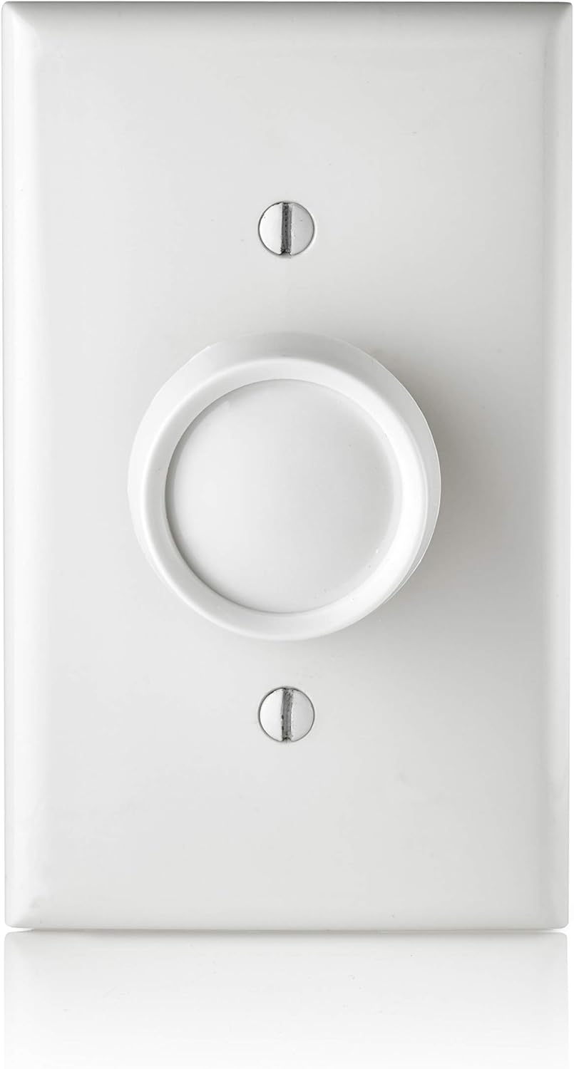 Leviton 2PK-RDL06 Rotary Dimmer Universal Dimmable LED, CFL, Incandescent and Halogen Trimatron Push ON/Push Off (2 Pack)