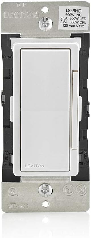 Leviton DG6HD-1BW Decora Smart Dimmer, Zigbee Certified, White