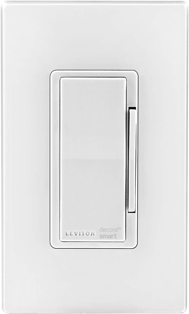 Leviton Smart Dimmer, Z-Wave, Leviton Decora Z-Wave Controls Universal Dimmer, DZ6HD-751-1RZ, White/Ivory/Light Almond
