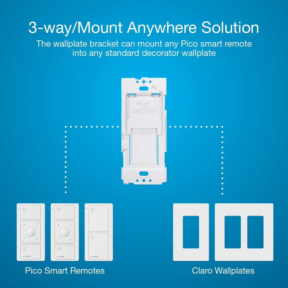 Lutron Caseta Wireless Smart Dimmer Switch and Remote Kit, P-PKG1WB-WH-C, White