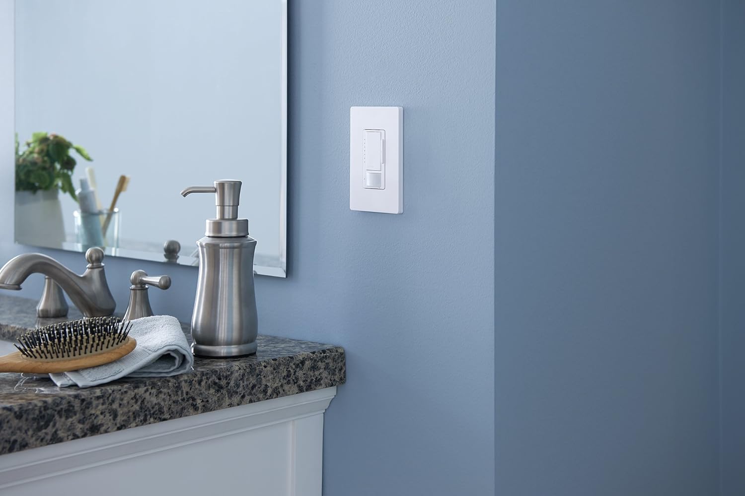 Lutron Maestro LED+ Motion Sensor Dimmer Switch | No Neutral Required | MSCL-OP153M-WH | White