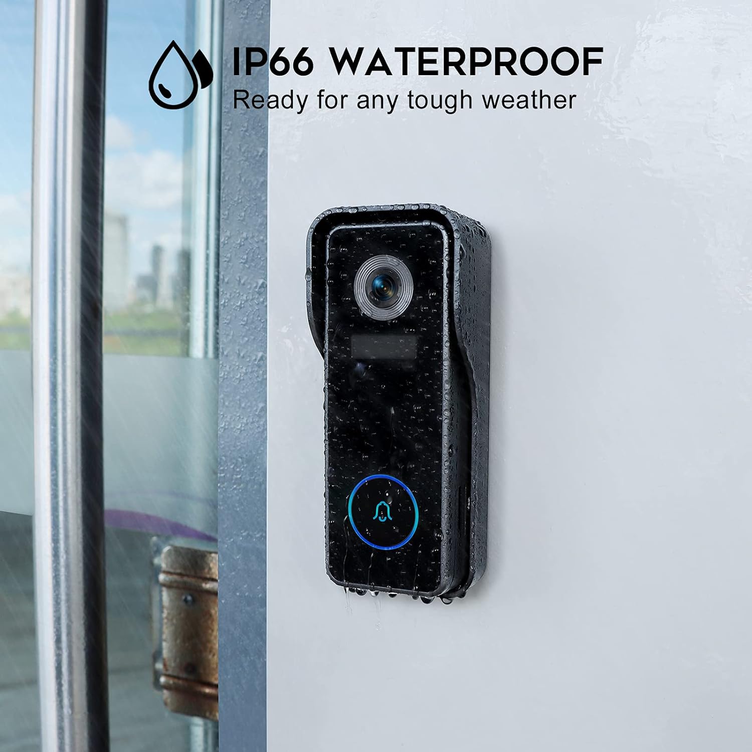XTU 2K Full HD Smart Video Doorbell - Wireless Chime, Battery Operated Doorbell Camera, Night Vision, 2-Way Audio, PIR Human Detection, Custom Motion Zones, Voice Changer  Voice Message, Supports SD Card  Cloud Storage