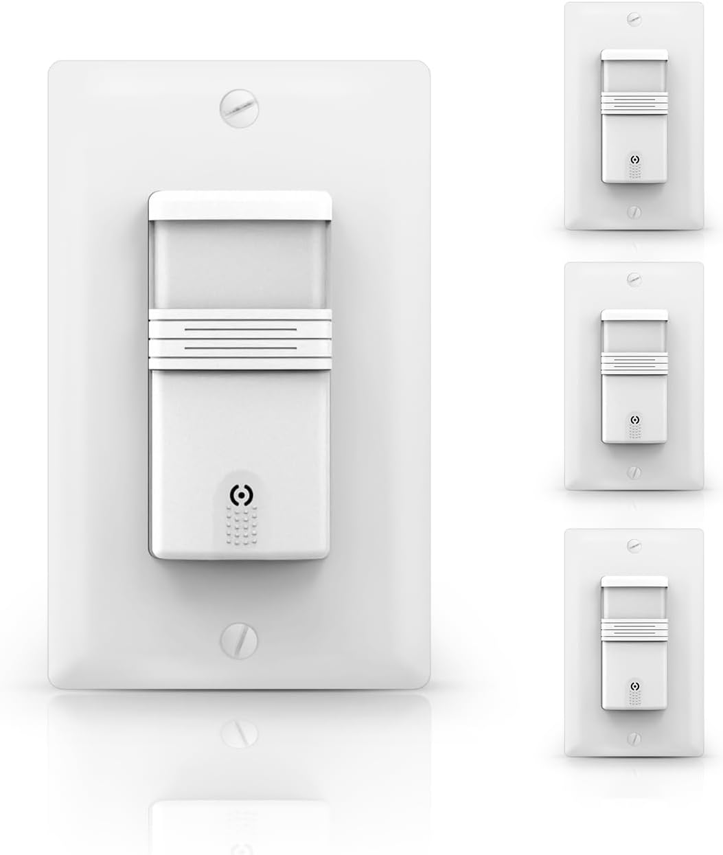 ECOELER 3Way Motion Sensor Light Switch, PIR in Wall Sensor Switch, Occupancy Sensor Switch for CFL/LED/Incandescent Bulb, Neutral Wire Required, UL Listed