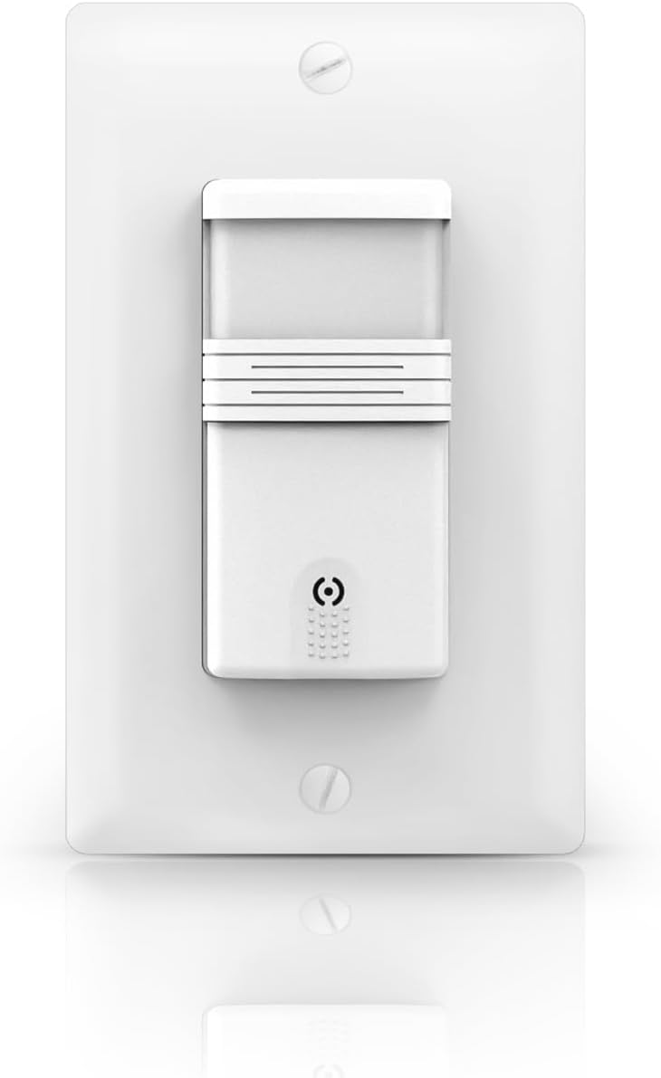 ECOELER Motion Sensor Light Switch, Occupancy  Vacancy Model Motion Activated Wall Switch, Neutral Wire Required, Single Pole for Indoor, Wall Plate Included, UL Listed FCC Approval