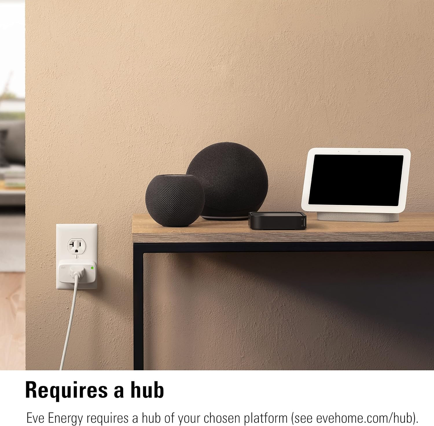 Eve Energy (Matter) - Smart Plug, App and Voice Control, 100% Privacy, Matter Over Thread, Works with Apple Home, Alexa, Google Home, SmartThings