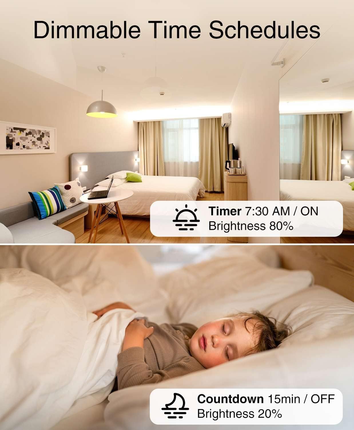 GHome Smart Dimmer Switch Works with Alexa and Google Assistant Single-Pole 2.4Ghz Wi-Fi Light Switch for Dimming Lights, FCC UL Certified,APP Remote and Voice Control, Neutral Wire Required (1 Pack)