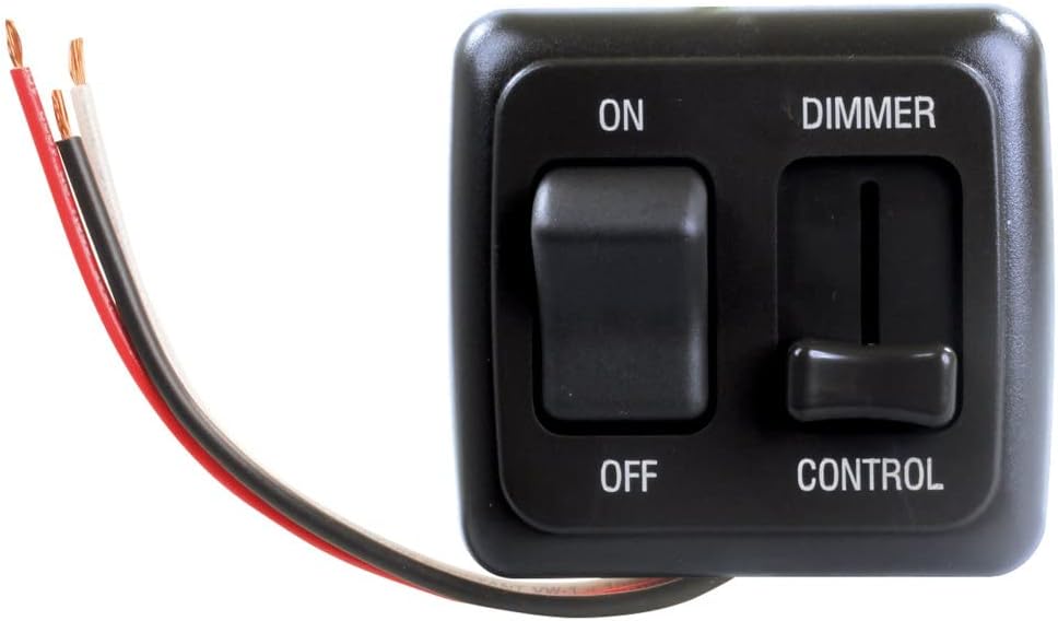 JR Products 15205 LED Approved Dimmer On/Off Switch - White