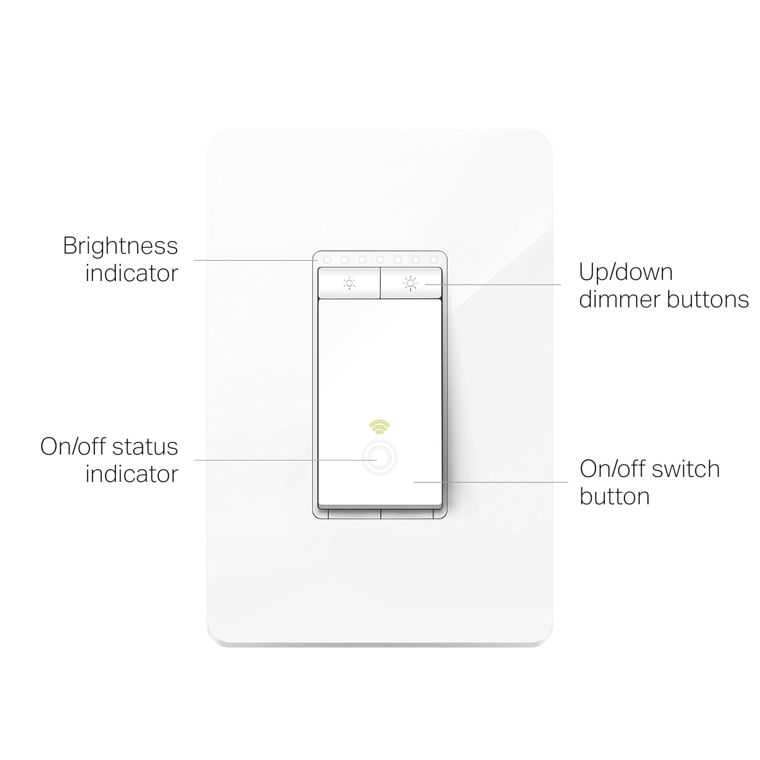 Kasa Smart Dimmer Switch by TP-Link (HS220) - Single Pole, 1-Pack  Light Switch HS200, Single Pole, Needs Neutral Wire, 2.4GHz Wi-Fi Light Switch Works with Alexa and Google Home, White