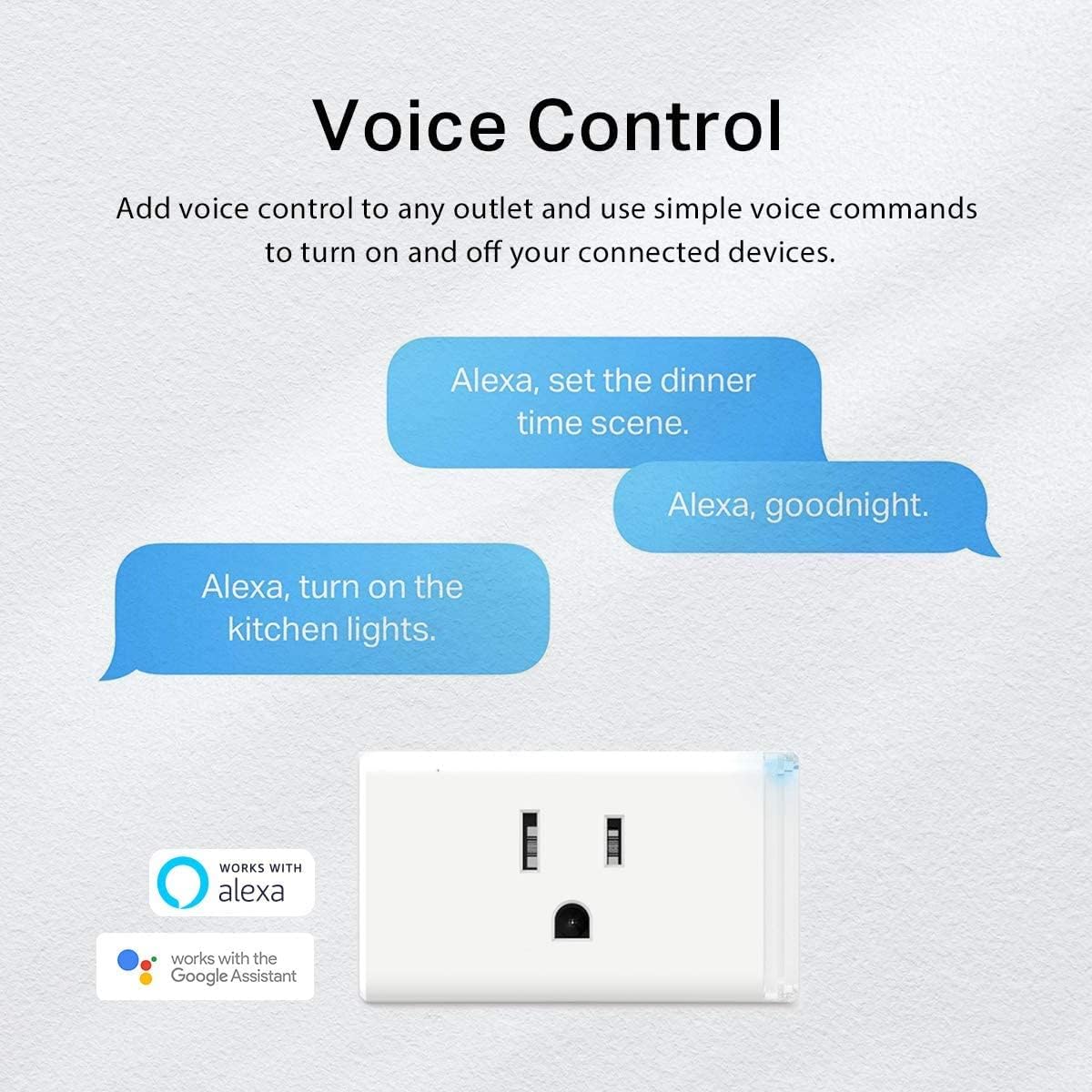 Kasa Smart Plug by TP-Link (HS103P4) - 15 Amp, UL Certified, 4-Pack  Single Pole Light Switch by TP-Link (HS200) - Neutral Wire and 2.4GHz Wi-Fi Connection Required, Not Dimmer Switch, 1-Pack
