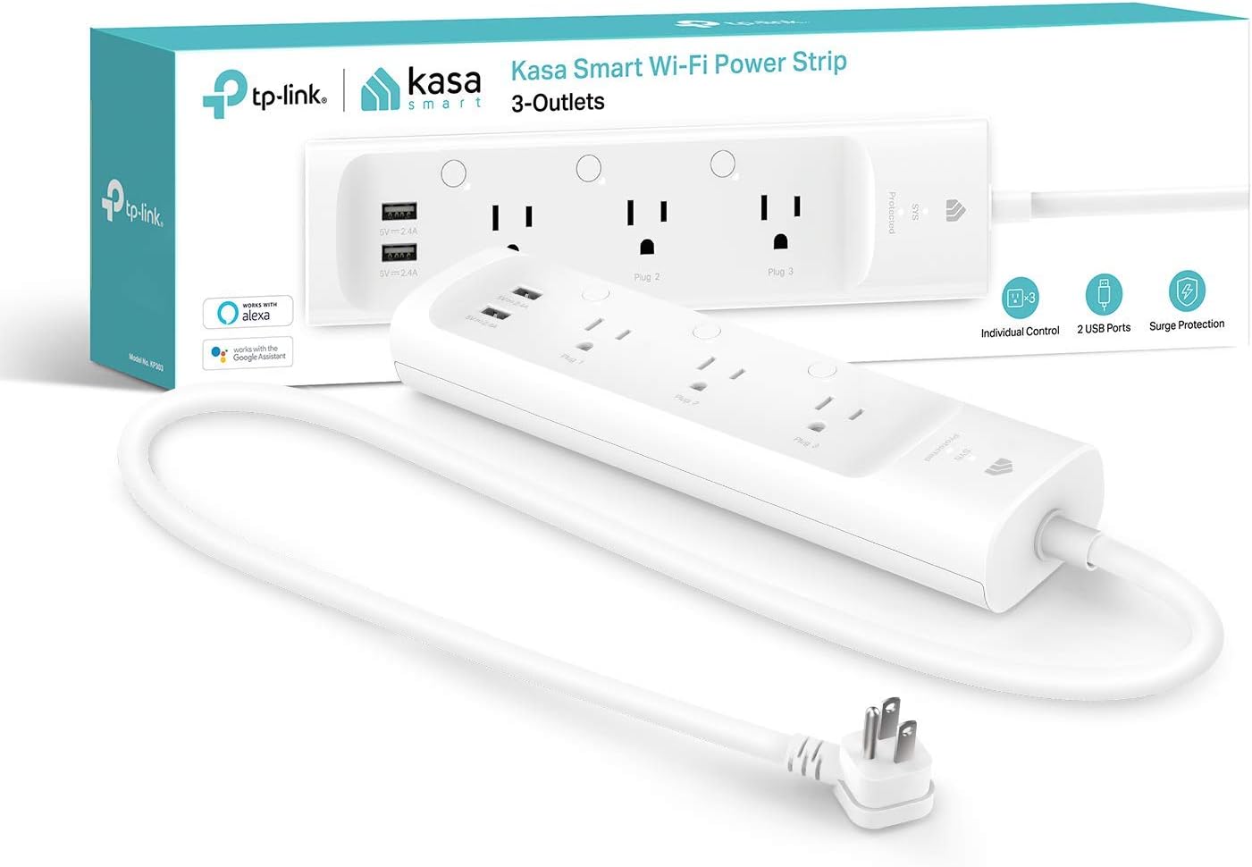 Kasa Smart Plug by TP-Link (HS103P4) - 15 Amp, UL Certified, 4-Pack  Single Pole Light Switch by TP-Link (HS200) - Neutral Wire and 2.4GHz Wi-Fi Connection Required, Not Dimmer Switch, 1-Pack