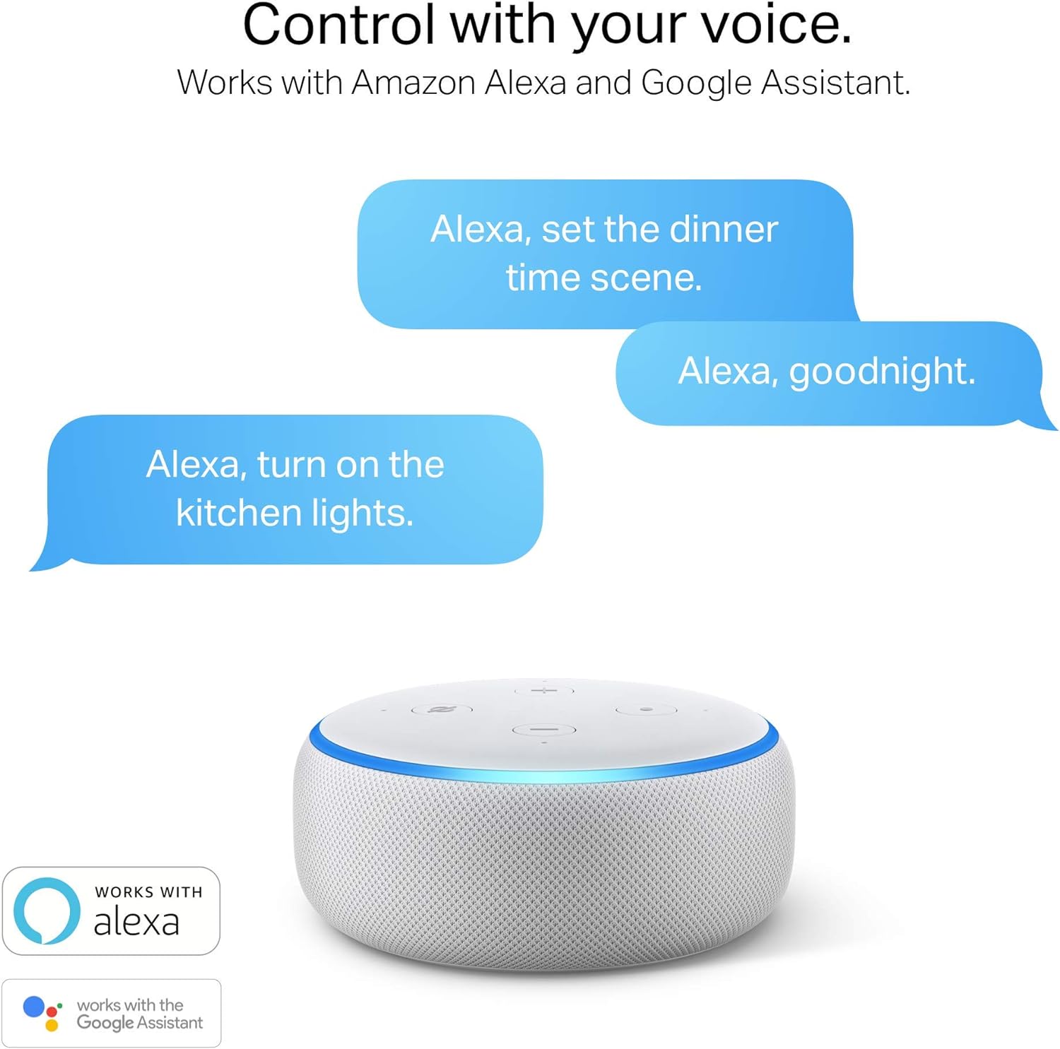 Kasa Smart Single Pole Dimmer Switch by TP-Link (HS220) - Neutral Wire and 2.4GHz Wi-Fi Connection Required  In-Wall WiFi Outlet by TP-Link (KP200) - Neutral Wire and 2.4GHz Wi-Fi Connection Required