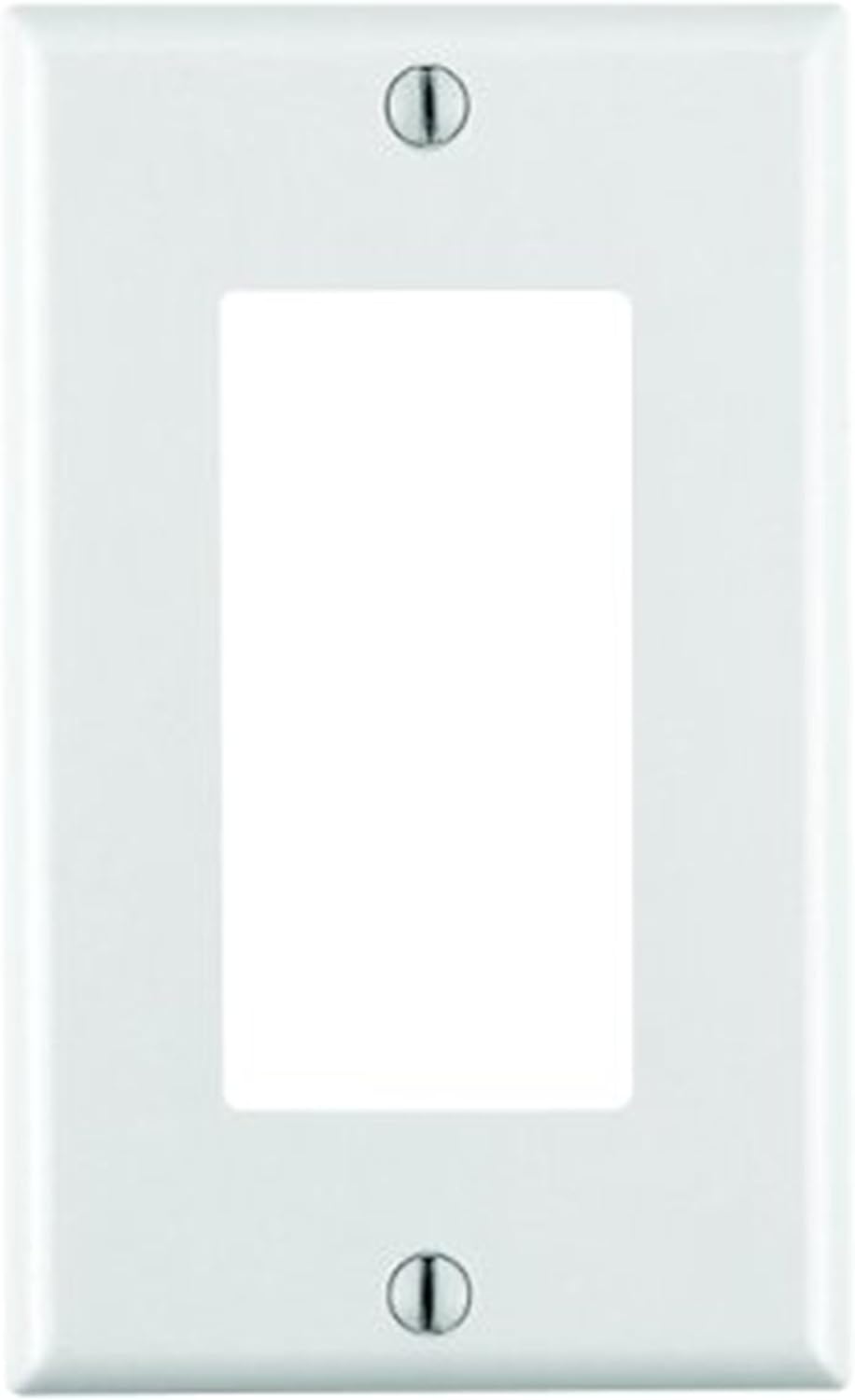 Leviton 6674-P0W SureSlide Universal 150-Watt LED and CFL/600-Watt Incandescent Dimmer, White  80401-W 1-Gang Decora/GFCI Device Decora Wallplate, Standard Size, Thermoset, Device Mount (White)