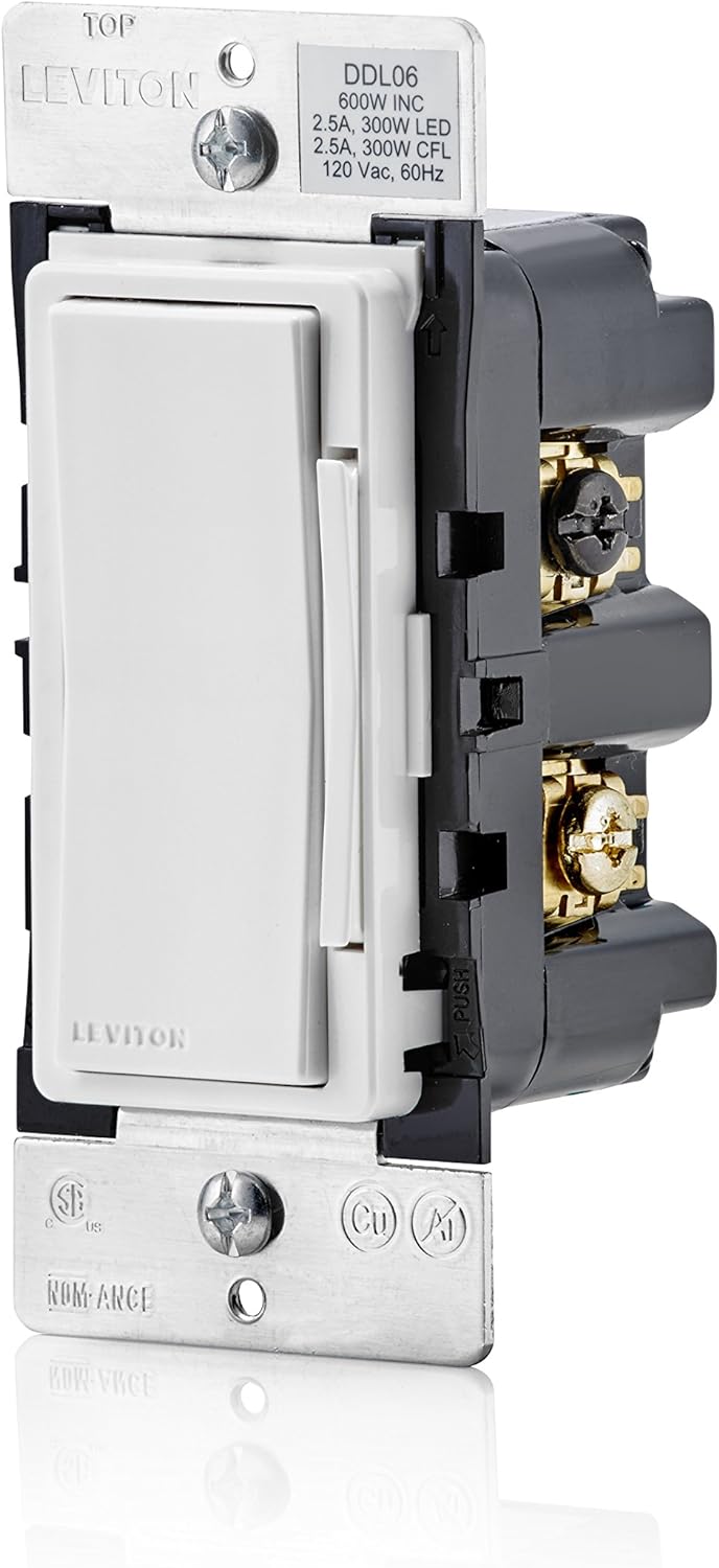 Leviton DD710-BLZ Decora Digital 0-10V Dimmer and Timer with Bluetooth Technology, White/Ivory/Light Almond
