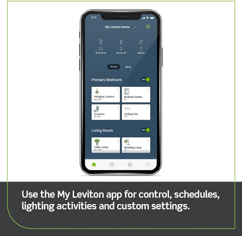 Leviton Decora Smart No-Neutral 15A Switch, Requires MLWSB Wi-Fi Bridge to Work, Alexa, Hey Google and Wi-Fi Bridge, Required forDecora Smart No-Neutral Dimmers and Switches
