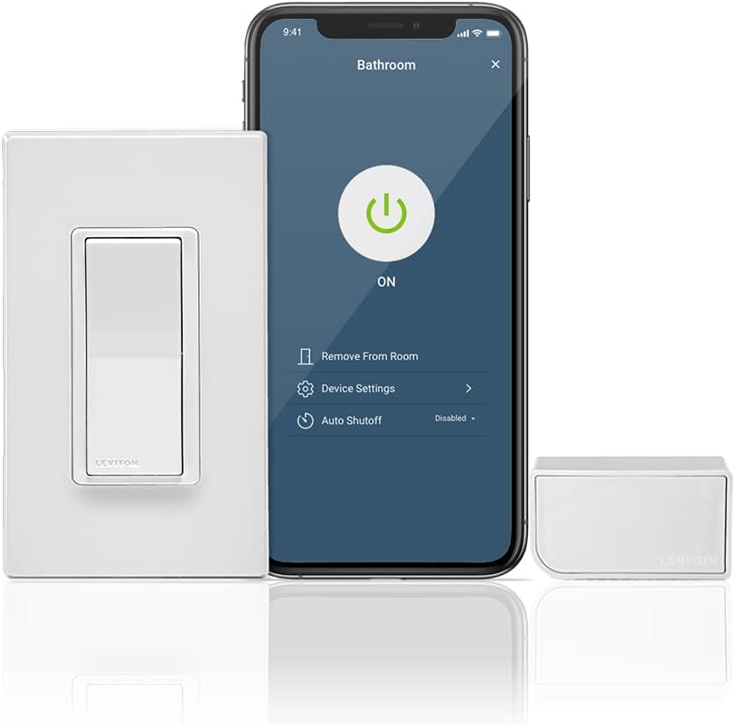 Leviton Decora Smart No-Neutral 15A Switch, Requires MLWSB Wi-Fi Bridge to Work, Alexa, Hey Google and Wi-Fi Bridge, Required forDecora Smart No-Neutral Dimmers and Switches
