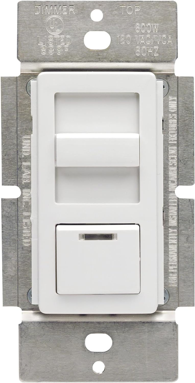 Leviton IPM10-1LZ IllumaTech 1000VA, 800W Magnetic Low Voltage Dimmer, Single Pole and 3-Way (White)