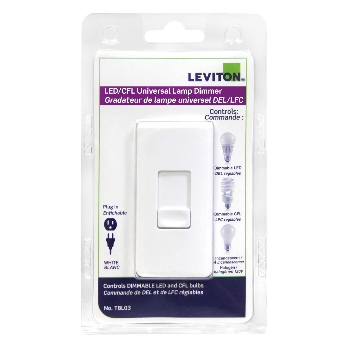 Leviton TBL03-10W Universal Tabletop Dimmer