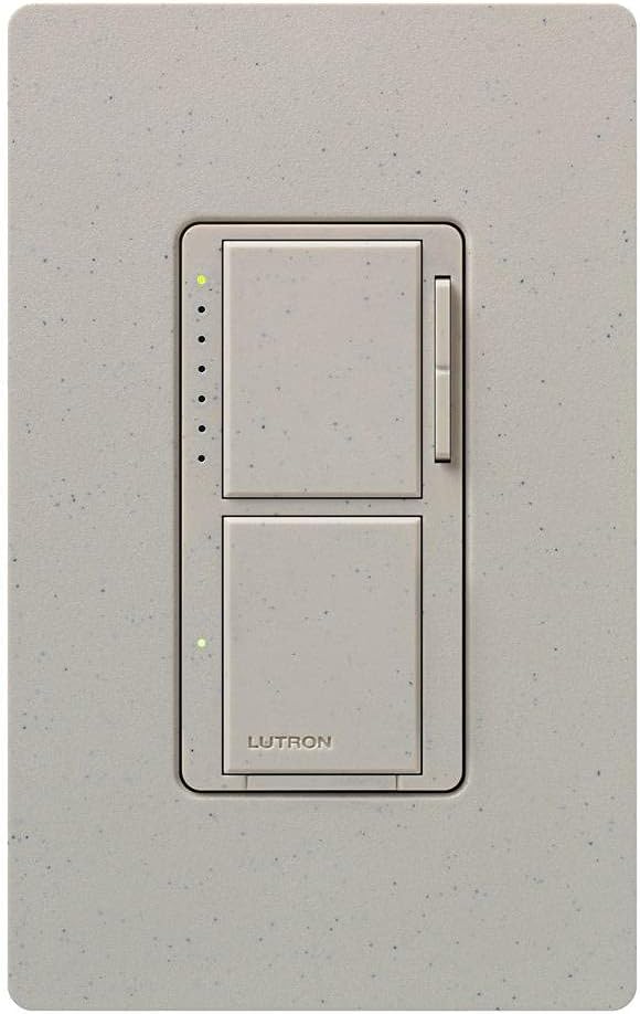 Lutron MA-L3S25-AL Maestro 300 Watt Single-Pole Dual Dimmer and Switch, Almond