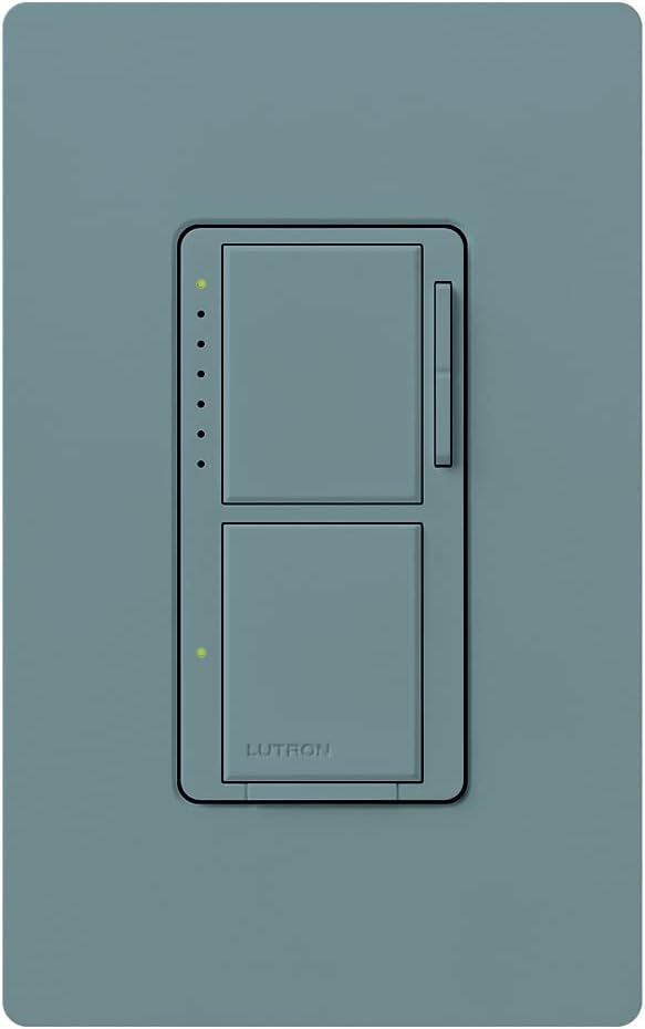 Lutron MA-L3S25-AL Maestro 300 Watt Single-Pole Dual Dimmer and Switch, Almond