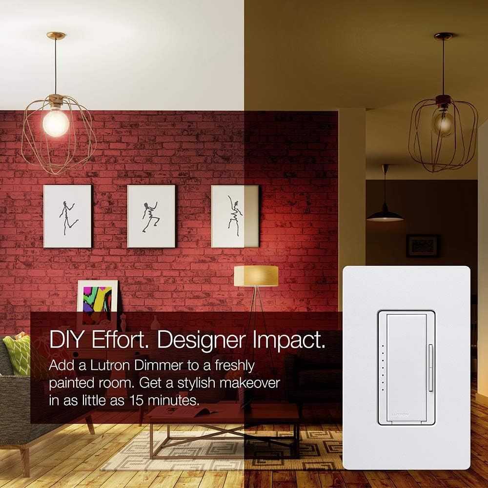 Lutron Maestro C.L Dimmer Switch | for Dimmable LED, Halogen  Incandescent Bulbs | Single-Pole or Multi-Location | MACL-153M-BI-C | Biscuit