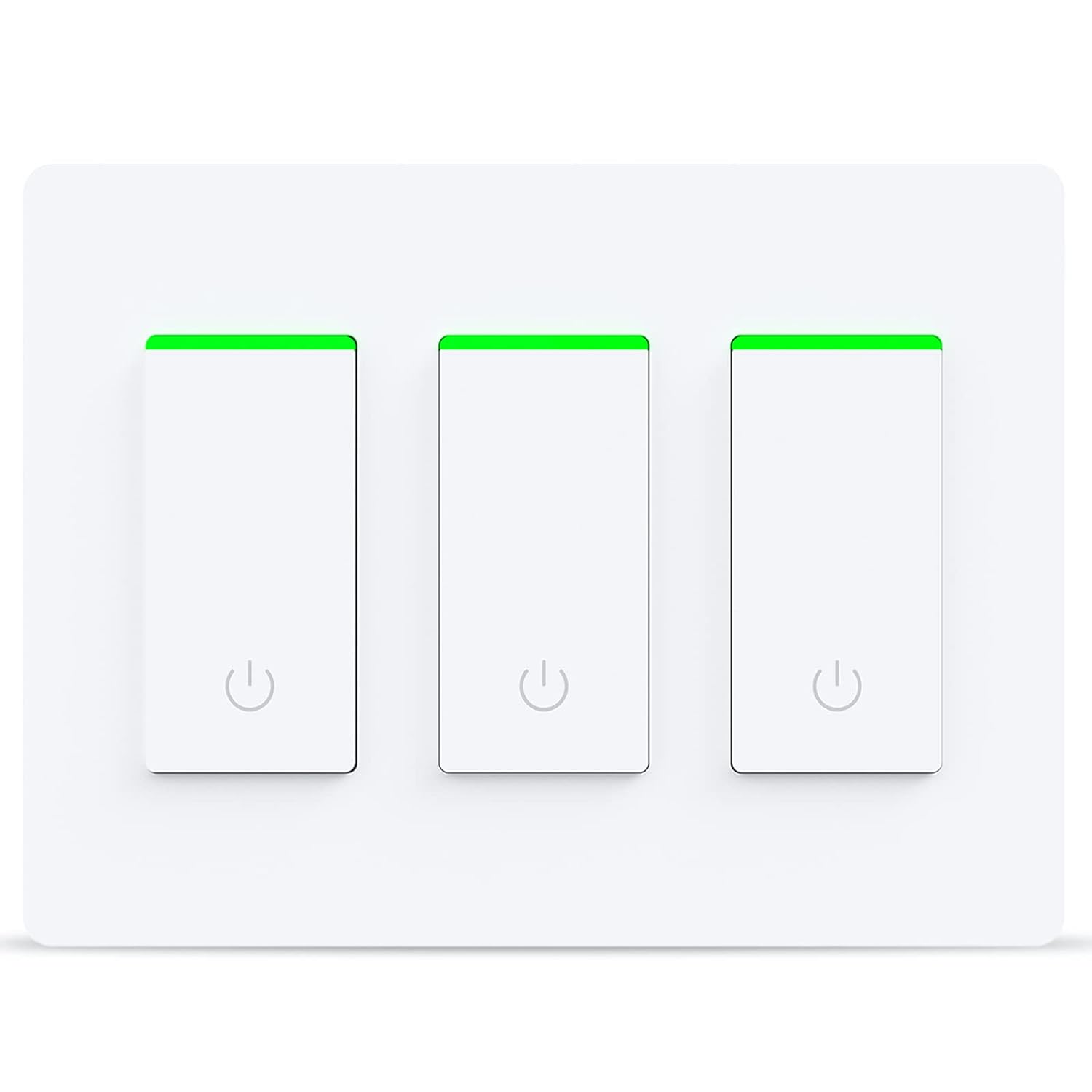 Milfra Smart Switch 3 Gang,Smart WiFi Light Switch Work with Alexa Google Home,Voice and Remote Control,No Hub Required,Single-Pole Only