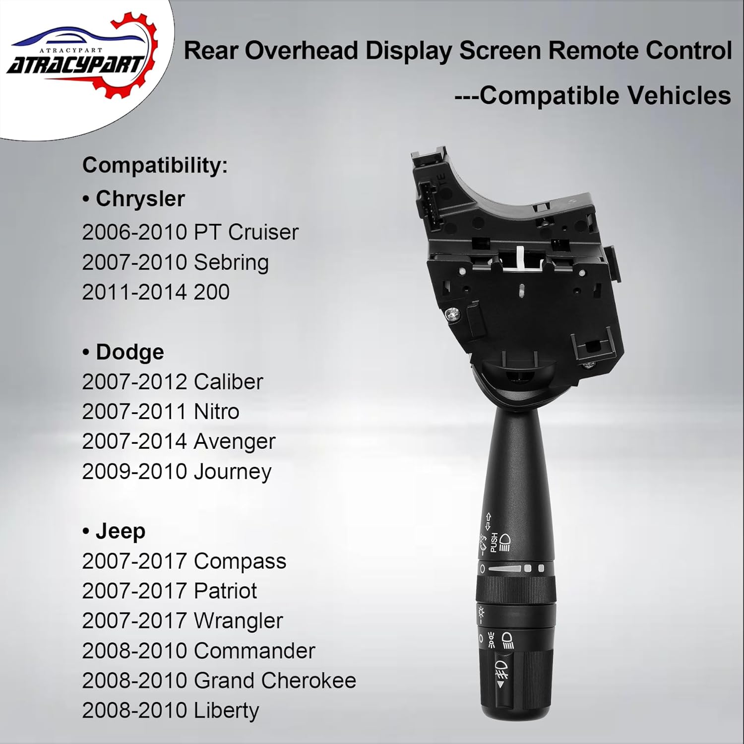 Multifunction Turn Signal Switch Combination Control | Replacement for 2006-2017 Chrysler Dodge  More | Replaces# CBS-1703 | Fog Light Control, Headlight Dimmer, High Beam Latching