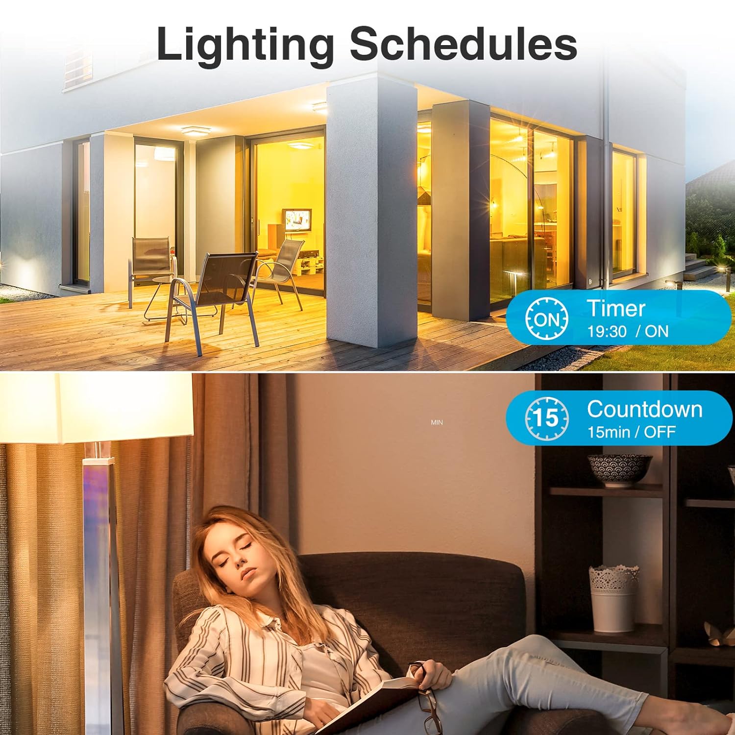 OHMAX Smart Light Switch - Works with Alexa, 3 Way Wall Switch for Lights, FCC Certified, 2 Pack