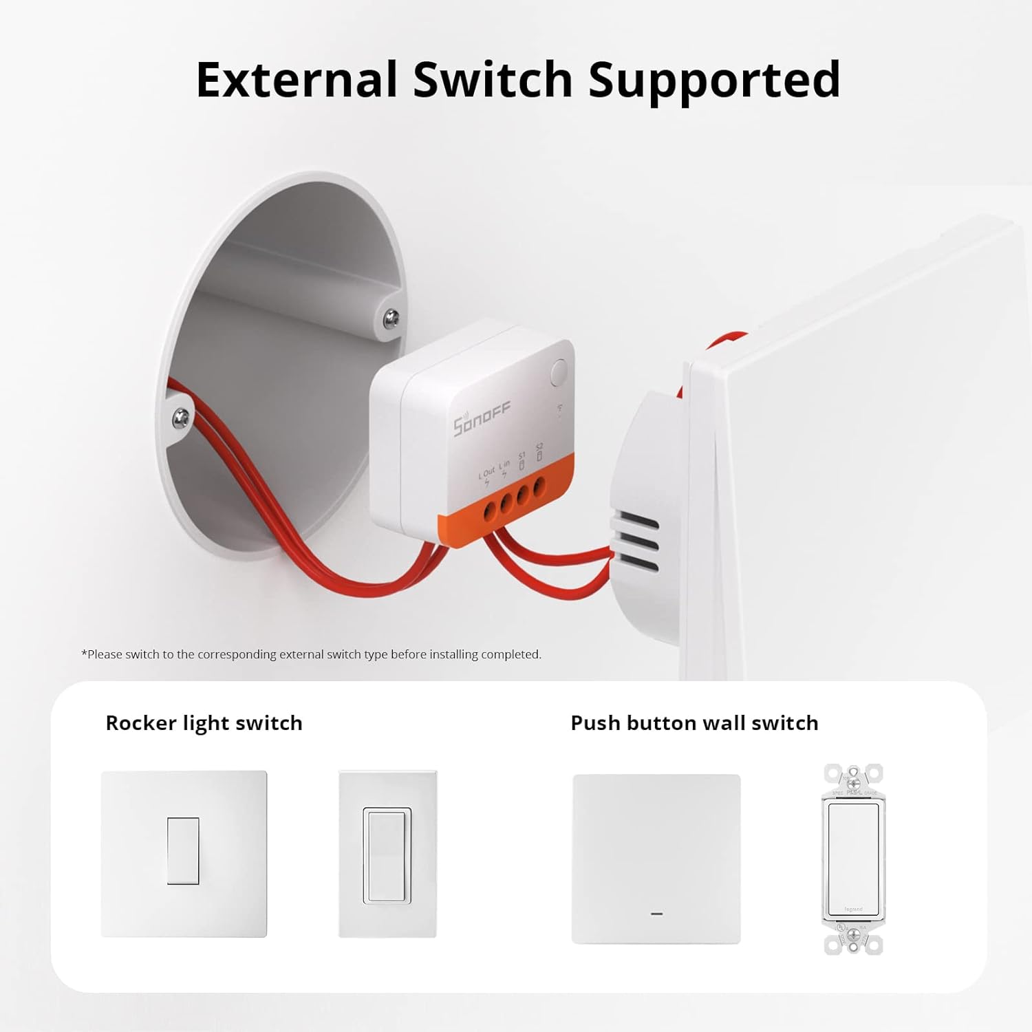 SONOFF ZigBee Wireless Switch (No Neutral Wire Required), 2PCS ZigBee 2-Way Smart Switch, Compatible with Alexa, Google Home, Home Assistant, ZigBee 3.0 Gateway Hub Required, 6A/1440W